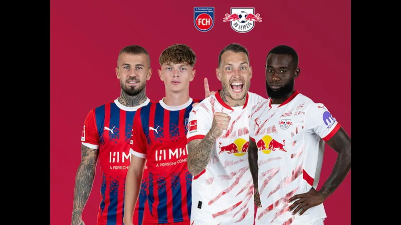 Cầu thủ Heidenheim và RB Leipzig đối đầu trên sân cỏ Cầu thủ Heidenheim và RB Leipzig đối đầu trên sân cỏ